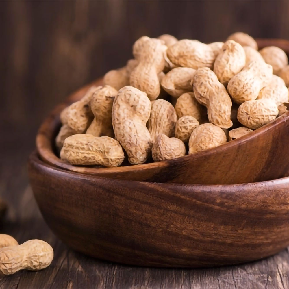 Cacahuètes Non Salées Rôties Dans Un Bol Image stock - Image du isolement,  unsalted: 215070517