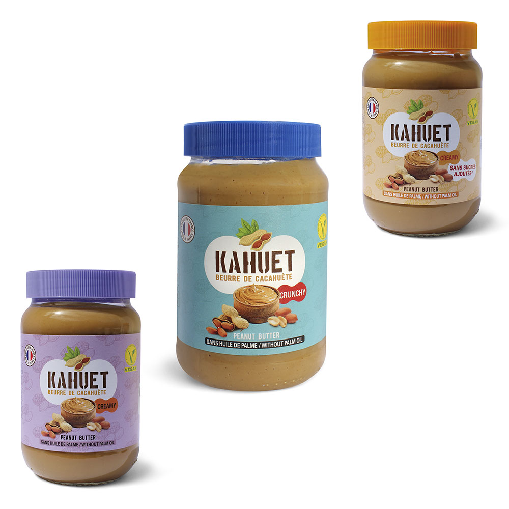Kahuet, gamme de beurres de cacahuète
